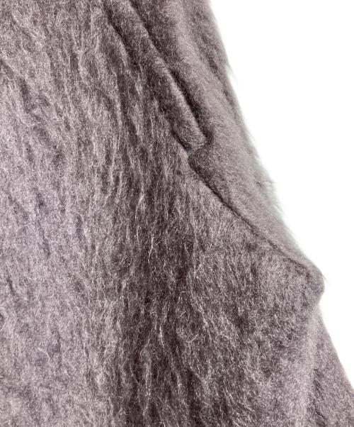 edition（エディション）edition (エディション) MOHAIR SHAGGY WASHER SHAGGY SHORT COAT パープル サイズ:Fの古着・服飾アイテム