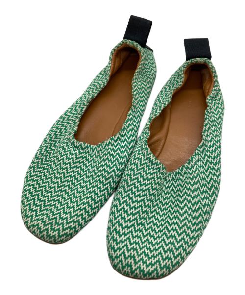 CELINE（セリーヌ）CELINE (セリーヌ) フラットバレエシューズ グリーン サイズ:36の古着・服飾アイテム