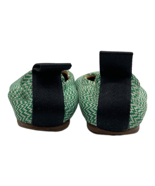 CELINE（セリーヌ）CELINE (セリーヌ) フラットバレエシューズ グリーン サイズ:36の古着・服飾アイテム