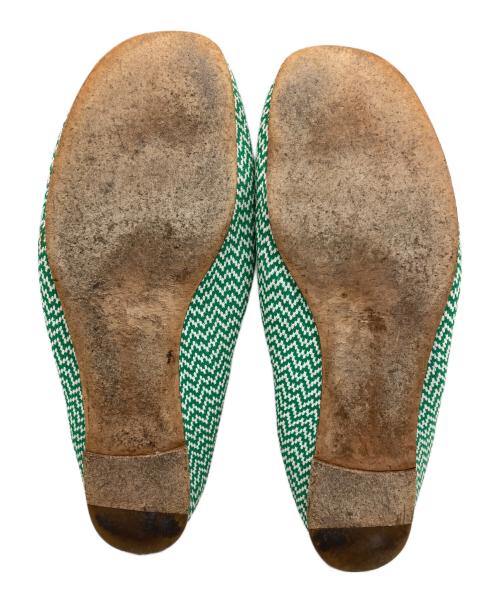 CELINE（セリーヌ）CELINE (セリーヌ) フラットバレエシューズ グリーン サイズ:36の古着・服飾アイテム