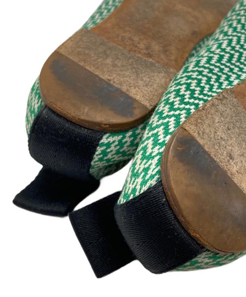 CELINE（セリーヌ）CELINE (セリーヌ) フラットバレエシューズ グリーン サイズ:36の古着・服飾アイテム