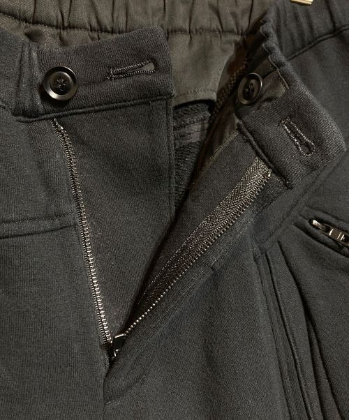 Yohji Yamamoto pour homme（ヨウジヤマモト プールオム）Yohji Yamamoto pour homme (ヨウジヤマモト プールオム) フレンチテリーW-脇アウトP裏毛スウェットパンツ ブラック サイズ:2の古着・服飾アイテム