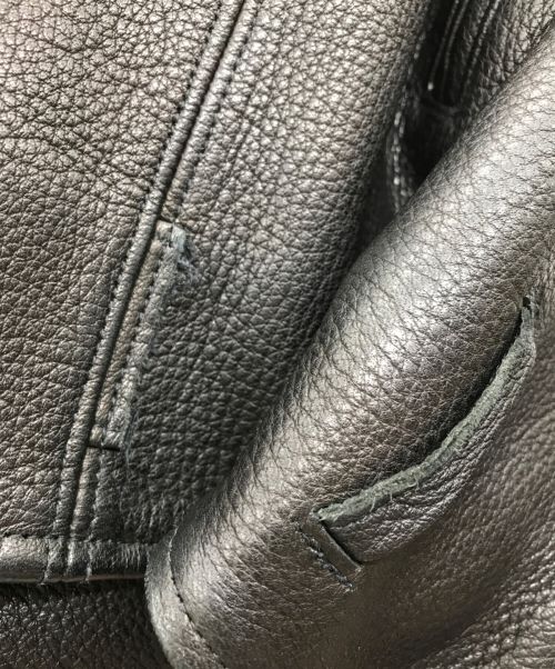 FINECREEK&CO（ファインクリークアンドコー）FINECREEK&CO (ファインクリーク) Leon the Nostar Custom Deer ライダースジャケット ブラック サイズ:36の古着・服飾アイテム