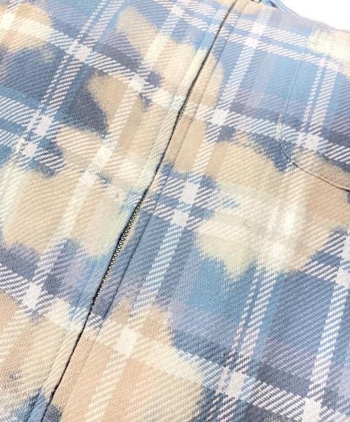 A BATHING APE（ア ベイシング エイプ）A BATHING APE (アベイシングエイプ) BLEACHED BAPE CHECK SHIRT JACKET ブルー サイズ:Lの古着・服飾アイテム