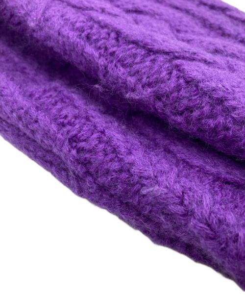 AMI Alexandre Mattiussi（アミアレクサンドルマテュッシ）AMI Alexandre Mattiussi (アミ アレクサンドル マテュッシ) ケーブルニット セーター パープル サイズ:Sの古着・服飾アイテム