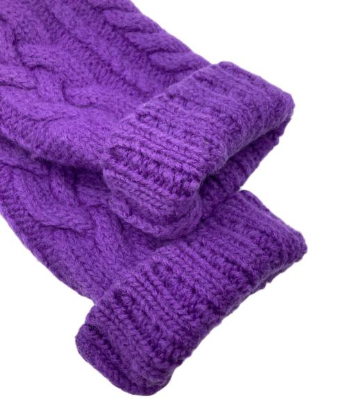 AMI Alexandre Mattiussi（アミアレクサンドルマテュッシ）AMI Alexandre Mattiussi (アミ アレクサンドル マテュッシ) ケーブルニット セーター パープル サイズ:Sの古着・服飾アイテム