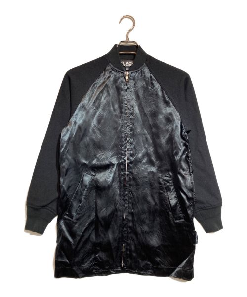 BLACK COMME des GARCONS（ブラックコムデギャルソン）BLACK COMME des GARCONS (ブラック コムデギャルソン) 切替ロングボンバージャケット ブラック サイズ:XXSの古着・服飾アイテム