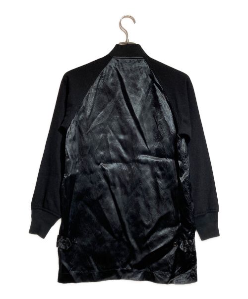 BLACK COMME des GARCONS（ブラックコムデギャルソン）BLACK COMME des GARCONS (ブラック コムデギャルソン) 切替ロングボンバージャケット ブラック サイズ:XXSの古着・服飾アイテム