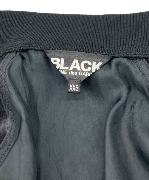 BLACK COMME des GARCONS（ブラックコムデギャルソン）BLACK COMME des GARCONS (ブラック コムデギャルソン) 切替ロングボンバージャケット ブラック サイズ:XXSの古着・服飾アイテム