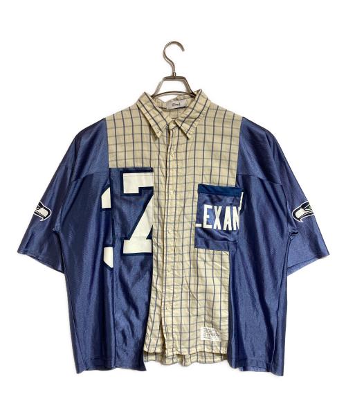 KIEMA（キーマ）KIEMA (キーマ) フットボールリメイクシャツ スカイブルー サイズ:Mの古着・服飾アイテム