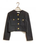 TIMELESS WOMENタイムレス ウーマン）の古着「TWEED JACKET」｜ブラック