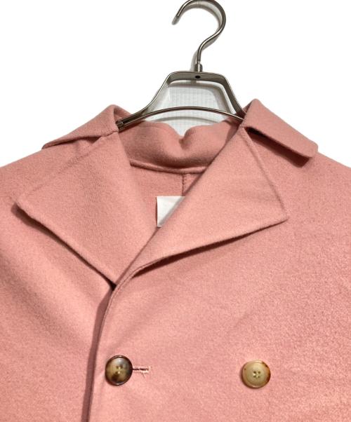 mtmodelist（エムティーモデリスト）mtmodelist (エムティーモデリスト) リブニットスリーブメルトンロングコート/Melton long coat ピンク サイズ:Fの古着・服飾アイテム