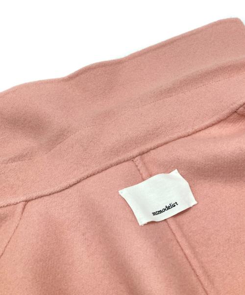 mtmodelist（エムティーモデリスト）mtmodelist (エムティーモデリスト) リブニットスリーブメルトンロングコート/Melton long coat ピンク サイズ:Fの古着・服飾アイテム