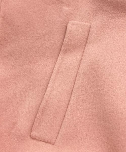 mtmodelist（エムティーモデリスト）mtmodelist (エムティーモデリスト) リブニットスリーブメルトンロングコート/Melton long coat ピンク サイズ:Fの古着・服飾アイテム