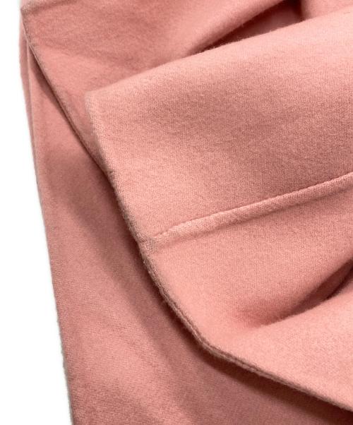 mtmodelist（エムティーモデリスト）mtmodelist (エムティーモデリスト) リブニットスリーブメルトンロングコート/Melton long coat ピンク サイズ:Fの古着・服飾アイテム