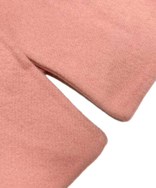 mtmodelist（エムティーモデリスト）mtmodelist (エムティーモデリスト) リブニットスリーブメルトンロングコート/Melton long coat ピンク サイズ:Fの古着・服飾アイテム