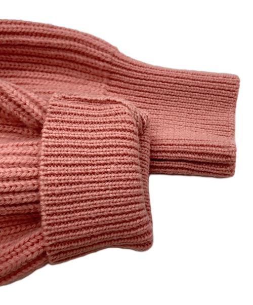 mtmodelist（エムティーモデリスト）mtmodelist (エムティーモデリスト) リブニットスリーブメルトンロングコート/Melton long coat ピンク サイズ:Fの古着・服飾アイテム