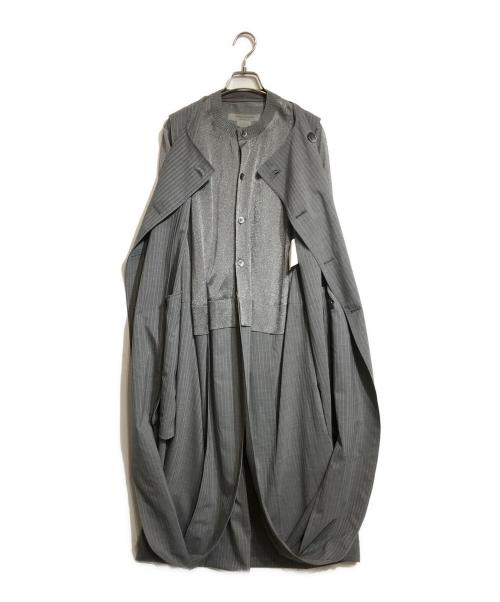 JUNYA WATANABE COMME des GARCONS（(ジュンヤワタナベ コムデギャルソン）JUNYA WATANABE COMME des GARCONS ((ジュンヤワタナベ コムデギャルソン) レイヤードデザインワンピース グレー サイズ:Sの古着・服飾アイテム