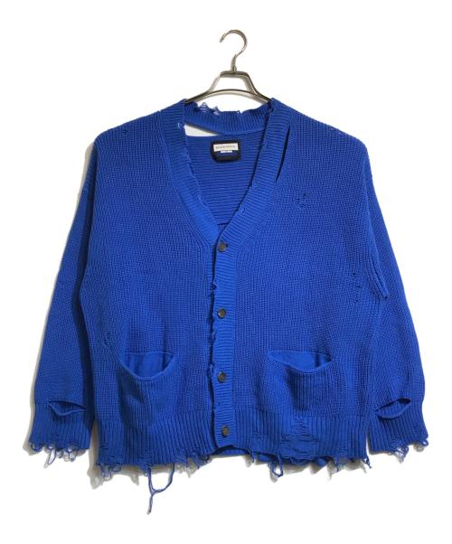 MAISON SPECIAL（メゾンスペシャル）MAISON SPECIAL (メゾンスペシャル) ダメージニットカーディガン ブルー サイズ:2の古着・服飾アイテム