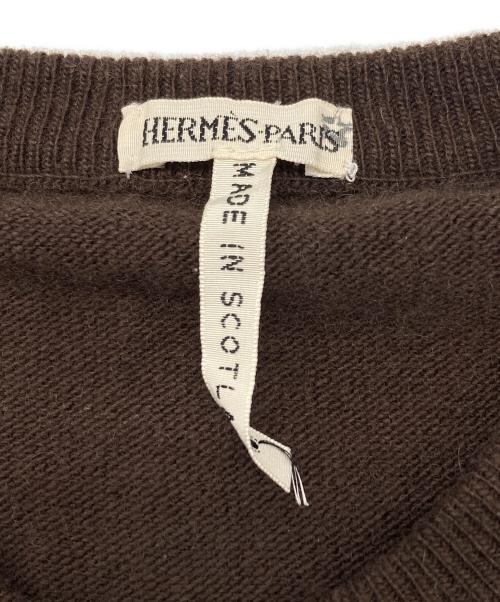 HERMES（エルメス）HERMES (エルメス) セリエボタンカシミヤカーディガン ネイビー サイズ:XSの古着・服飾アイテム