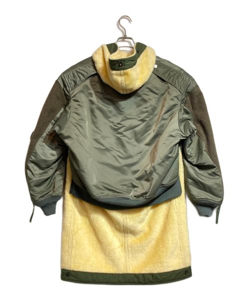 COMME des GARCONS JUNYA WATANABE MAN（コム デ ギャルソン ジュンヤ ワタナベ マン）COMME des GARCONS JUNYA WATANABE MAN (コム デ ギャルソン ジュンヤ ワタナベ マン) ナイロンツイルドッキングコート カーキ サイズ:XSの古着・服飾アイテム