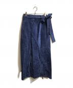 RIV NOBUHIKOリブノブヒコ）の古着「DORJE SUEDE SKIRT」｜ブルー
