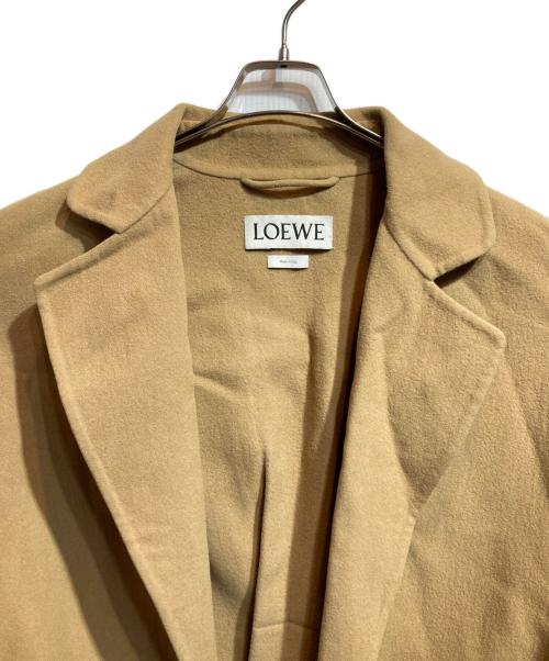 LOEWE（ロエベ）LOEWE (ロエベ) カシミヤ混ウールコート ベージュ サイズ:Sの古着・服飾アイテム