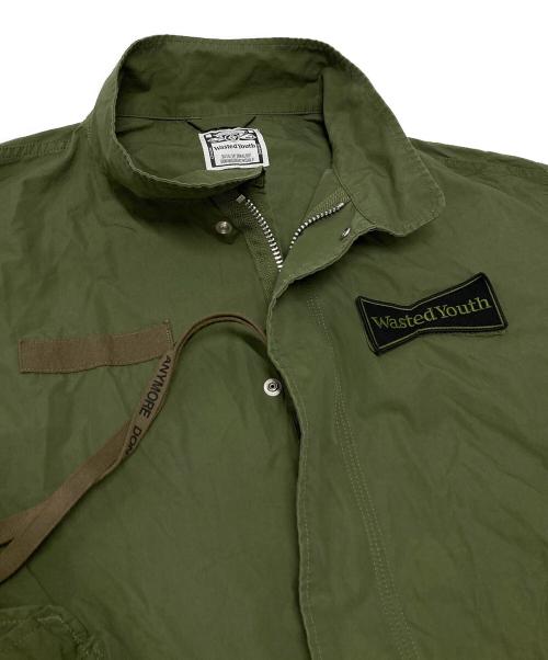 WASTED YOUTH（ウェイステッドユース）WASTED YOUTH (ウエステッド ユース) Fishtail Coat オリーブ サイズ:Lの古着・服飾アイテム