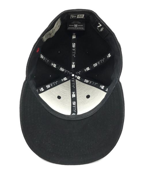 New Era（ニューエラ）New Era (ニューエラ) Yohji Yamamoto pour homme (ヨウジヤマモト プールオム) シグネチャーロゴベースボールキャップ ブラック サイズ:7 3/8の古着・服飾アイテム