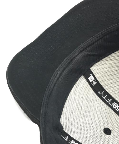 New Era（ニューエラ）New Era (ニューエラ) Yohji Yamamoto pour homme (ヨウジヤマモト プールオム) シグネチャーロゴベースボールキャップ ブラック サイズ:7 3/8の古着・服飾アイテム