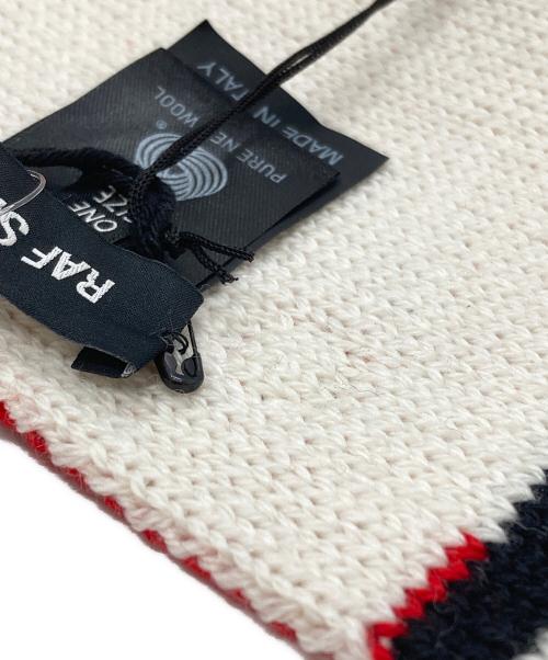 RAF SIMONS（ラフシモンズ）RAF SIMONS (ラフシモンズ) I LOVE YOU JACQUARD WOOL SCARF/ジャガードウールスカーフ ブラック×ホワイト サイズ:ONE SIZEの古着・服飾アイテム