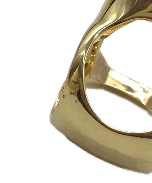 Maison Margiela（メゾンマルジェラ）Maison Margiela (メゾンマルジェラ) カットアウトブラスリング ゴールド サイズ:11の古着・服飾アイテム