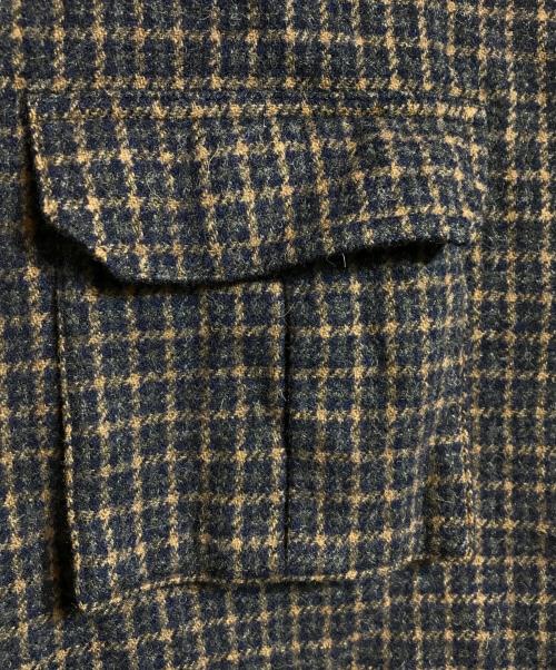 SOFTHYPHEN（ソフトハイフン）SOFTHYPHEN (ソフトハイフン) WOOL CHECK WORK SHIRT JACKET ネイビー サイズ:04の古着・服飾アイテム