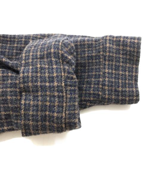 SOFTHYPHEN（ソフトハイフン）SOFTHYPHEN (ソフトハイフン) WOOL CHECK WORK SHIRT JACKET ネイビー サイズ:04の古着・服飾アイテム