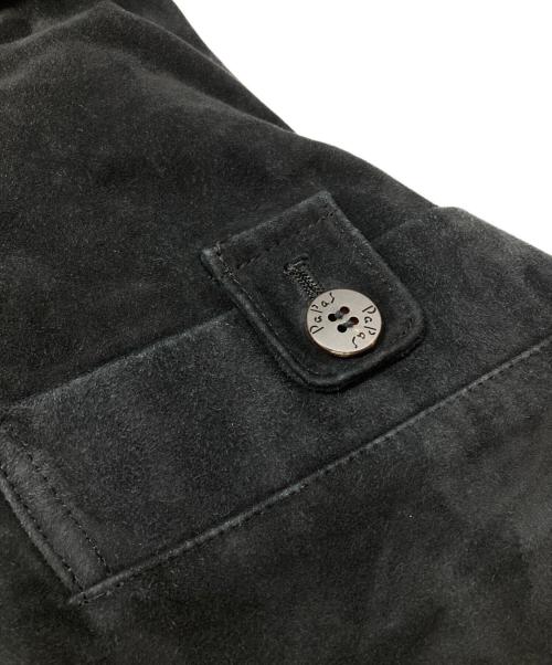 PAPAS（パパス）PAPAS (パパス) ムートンカラースウェードレザージャケット ブラック サイズ:Lの古着・服飾アイテム