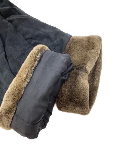 PAPAS（パパス）PAPAS (パパス) ムートンカラースウェードレザージャケット ブラック サイズ:Lの古着・服飾アイテム