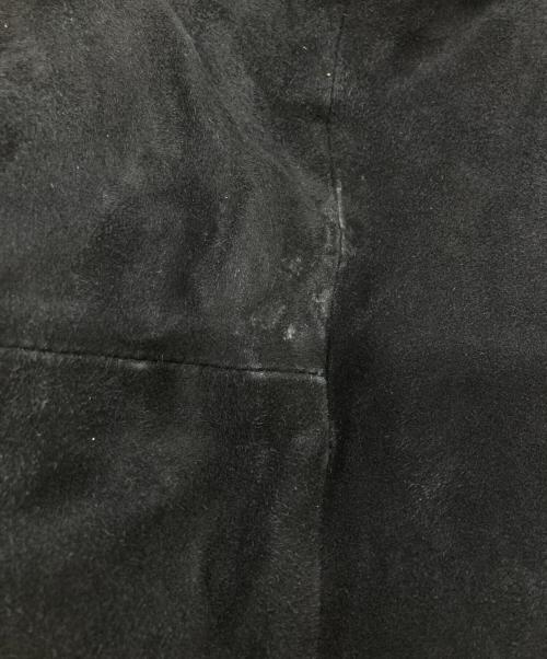 PAPAS（パパス）PAPAS (パパス) ムートンカラースウェードレザージャケット ブラック サイズ:Lの古着・服飾アイテム