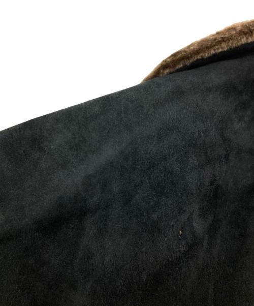 PAPAS（パパス）PAPAS (パパス) ムートンカラースウェードレザージャケット ブラック サイズ:Lの古着・服飾アイテム