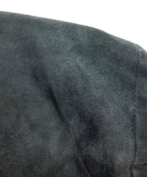 PAPAS（パパス）PAPAS (パパス) ムートンカラースウェードレザージャケット ブラック サイズ:Lの古着・服飾アイテム