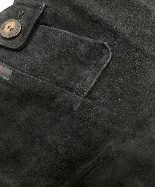 PAPAS（パパス）PAPAS (パパス) ムートンカラースウェードレザージャケット ブラック サイズ:Lの古着・服飾アイテム