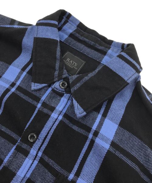 RATS（ラッツ）RATS (ラッツ) BLUE CHECK SHIRT ブラック×ブルー サイズ:Lの古着・服飾アイテム