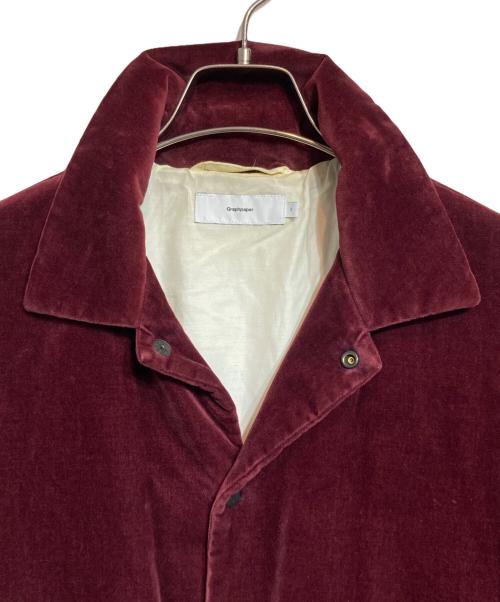 Graphpaper（グラフペーパー）Graphpaper (グラフペーパー) Velvet Coach Jacket/ベルベットコーチジャケット レッド サイズ:2の古着・服飾アイテム