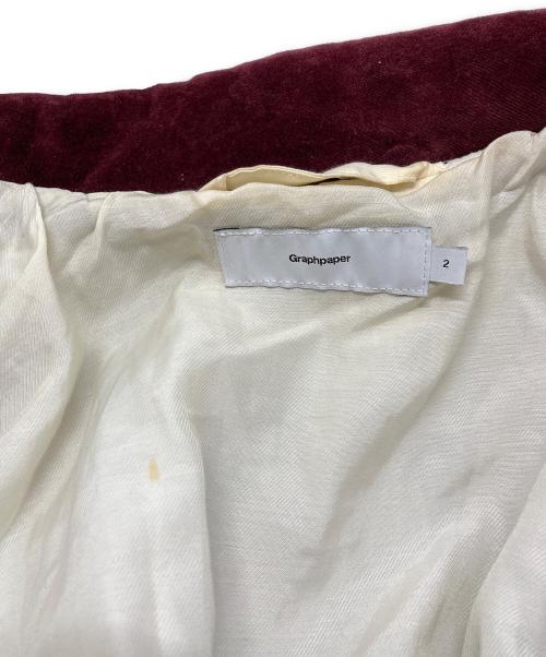 Graphpaper（グラフペーパー）Graphpaper (グラフペーパー) Velvet Coach Jacket/ベルベットコーチジャケット レッド サイズ:2の古着・服飾アイテム