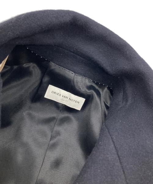 DRIES VAN NOTEN（ドリスヴァンノッテン）DRIES VAN NOTEN (ドリスヴァンノッテン) ダブルウールコート ネイビー サイズ:46の古着・服飾アイテム