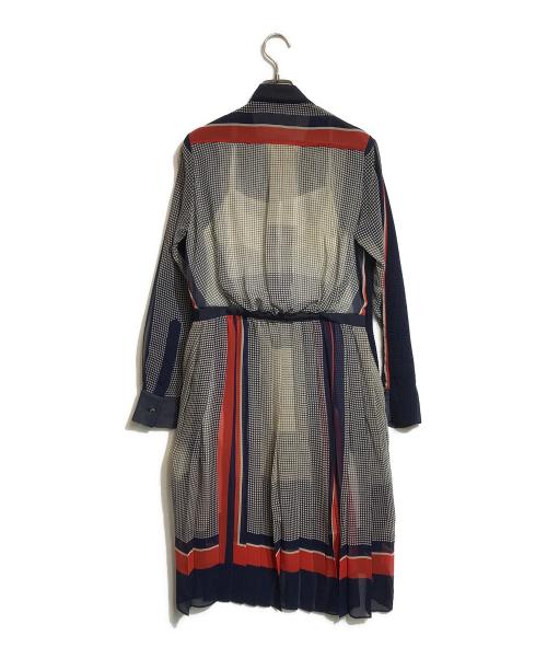 sacai（サカイ）sacai (サカイ) ドッキングウールニットワンピース ネイビー サイズ:2の古着・服飾アイテム