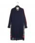 sacai（サカイ）の古着「ドッキングウールニットワンピース」｜ネイビー