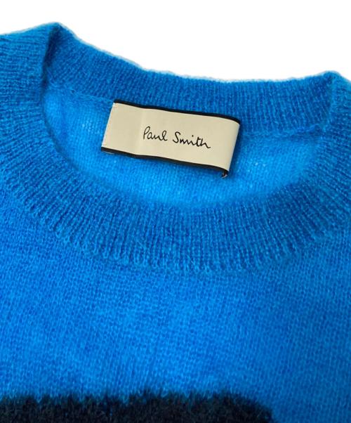 PAUL SMITH（ポールスミス）PAUL SMITH (ポールスミス) 音符モヘアニット ブルー サイズ:Mの古着・服飾アイテム