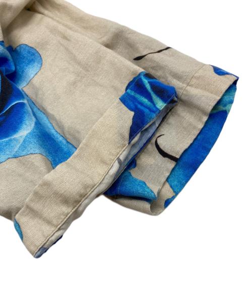 PAUL SMITH（ポールスミス）PAUL SMITH (ポールスミス) ローズアロハシャツ ブルー×ベージュ サイズ:Lの古着・服飾アイテム