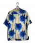 PAUL SMITH (ポールスミス) ローズアロハシャツ ブルー×ベージュ サイズ:L：5000円