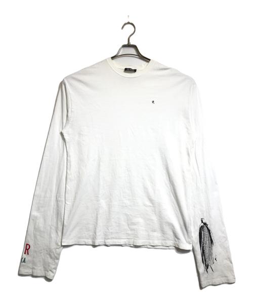 RAF SIMONS（ラフシモンズ）RAF SIMONS (ラフシモンズ) 刺繍ロゴカットソー ホワイト サイズ:XSの古着・服飾アイテム